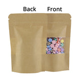 Custom Printed:High Quality Matte Variou Sizes Kraft Paper Bag Mylar Eco Recyclable Stand Up With Window Zip Lock Storage Pouch
