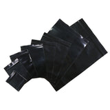 Multi Sizes Black Reclosable Flat Plastic Storage Pouch Mylar Zip Lock Packaging Bag For Power Herb