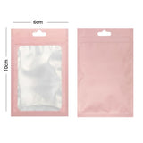 Custom Printed: Various Colors Small Sizes Matte Foil Mylar Flat Zip Lock Storage Bag with Window For Phone Accessories