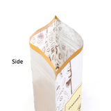 22x21cm Matte White Coffee Bean Gift Storage Packaging Bag With Frosted Window Stand Up Foil  Zipper Pouch