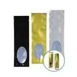 Custom Printed: 6x20cm Vacuum Heat Seal Open Top Packaging Bag Aluminum Foil Mylar Pouch W/Clear Oval Window