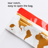 Custom Clear Plastic Mylar Bag W/Print And Tear Notch Glossy Storage Organizer Packaging Zipper Pouch Eco Stand Up Sachet