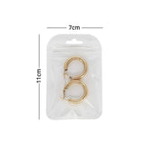 Multi-Size Eco PP Zip Lock Plastic Bag Front Clear Mylar Flat Tear Notch Pouch USB Cable Storage Bag With Hang Hole