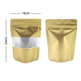 High Quality Metallic Mylar Matte Stand Up Packaging Bag With Frosted Window Durability Cereal Storage Heat Seal Zipper Bag