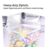 6.5x9cm Various Colors Small Zip Lock Bag Glossy Candy Flat Tear Notch Clear Front Herb Package Storage Pouch