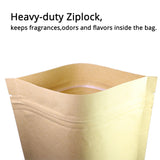 Custom Printed:Zip Lock With Window Kraft Paper Stand Up Pouch Recyclable Eco-friendly Mylar Packaging Storage Bag