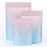 Custom Printed:High Quality Glossy Various Sizes Gradual Pink/Blue Stand Up Bag Aluminium Foil Mylar Storage Organizer Zipper Bag