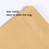 High Quality Custom Kraft Paper Sealed Bag Flat Bottom With Clear Window Eco Recyclable Zip Lock Storage Packaging Pouch