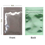 Multi-Size Glossy Stripe Pattern Colorful Zip Lock Bag Reclosable Heat Sealing Foil Mylar Flat Pouch