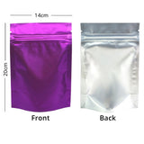 Custom Matte Forsted Front Varioucolors Stand Up Eco Metallic Mylar Plastic Packaging Zipper Bag Household Multifunction Storage