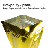 Glossy Multisizes Custom Metallic Foil Bag Recyclable Stand Up With Clear Window Household Kitchen Zip Lock Pouch