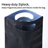 50Pcs/Pack Stand Up Bag With Hand Hole Matte Metallic Foil Mylar Plastic Doypack Food Nut Gift Packaging Zip Lock Storage Pouch