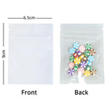 6.5x9cm Glossy Tear Notch Flat Pouch Mylar Reclosable Small Plastic Black Zip Lock Packaging Bag