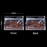 50Pcs/Pack Glossy Clear Stand Up Eco Bag Cereal Wheat Coffee Rice Storage Smellproof Plastic Mylar Ziplock Bag