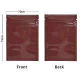 Glossy Metallic Foil Reclosable Zip Lock Package Bags Heat Sealing Flat Zipper Pouch w/ Tear Notch