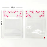 Premium Recyclable White Plastic Mylar Packaging Bag Clear Window Zip Lock Flat Storage Pouch With Flower Printing