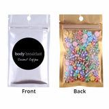 Custom Printed: Multi-Size Reclosable Clear Mylar Zip Lock Package Bag Food Coffee Bean Storage Pouch W/Hand Hole