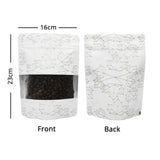 Custom Printed:Zip Lock Bag Matte With Frosted Window And Maple Leaf Pattern Aluminium Foil Stand Up Eco Sealed Storage Pouch