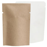 Eco-friendly Open Top Kraft Paper Bags Tear Notch Tea Pouches Kraft Paper Foil Mylar Storage Packaging Bags