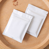 Matte Black/White Smell Proof Plastic Mylar Zip Lock Bags Flat Bottom Tear Notch Pouches Packaging Bags