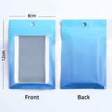 High Quality Matte Flat Bottom Seal Plastic Bag Metallic Foil  With Clear Window And Round Hole Storage Organizer Zipper Bag