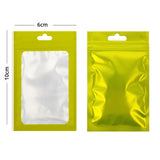 Various Colors Small Sizes Matte Foil Mylar Flat Zip Lock Storage Bag with Window For Phone Accessories