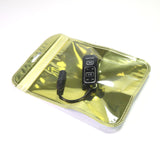 Mobile Accessories Zip Lock Bags Clear Front&Shiny Colors Back Metallic Mylar PP Storage Bag With Euro Slot