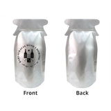 Custom Printed: 12x23cm Aluminium Foil Mylar Jar Bottle Bag Eco Recyclable Glossy Silver Stand Up Storage Zip Lock Sealed Sachet