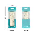 Multi-Size Clear PP Plastic Bag Stationery Zip Lock Bag Flat Accessories Watch Storage Pouch With Butterfly Hole
