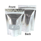 Glossy Multisizes Custom Metallic Foil Bag Recyclable Stand Up With Clear Window Household Kitchen Zip Lock Pouch