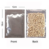 Various Sizes Heat Sealable Zip Lock Bag Clear/Silver Zipper Pouch Foil Mylar Packaging Bags For Clothes