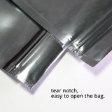 Brand New Glossy Zip Lock Plastic Pouch Metallic Mylar Flat Pouches High Grade Food Package Bag With Tear Notch