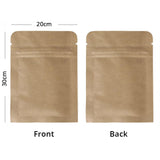 Multi Sizes Smell Proof Kraft Paper Zip Lock Pouches Eco-friendly Mylar Zipper Packaging Bag With Tear Notch