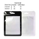 Different Sizes Black White Framed Clear Front Mylar Flat Zipper Bag with Euro Slot For Phone Accessories