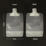 High Quality Flip Spout Pouch Matte Stand Up Frosted White Liquid Drink Milk Storage Plastic Packaging Bag