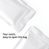 Matte Kraft White Durability Metalic Foil Mylar Zipper Bag Smellproof Multifunction Stand Up Sealed Storage Pouch W/Tear Notch