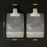 High Quality Flip Spout Pouch Matte Stand Up Frosted White Liquid Drink Milk Storage Plastic Packaging Bag