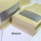 New Design Matte Stand Up Kraft Paper Mylar With Clear Window Doypack Household Kitchen Multifunction Storage Zipper Bag