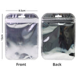 Mobile Accessories Zip Lock Bags Clear Front&Shiny Colors Back Metallic Mylar PP Storage Bag With Euro Slot