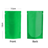 Vacuum Heat Seal Pouches Stand Up Smell Proof Matte Open Top Plastic Packaging Bags w/Clear Window & Tear Notch