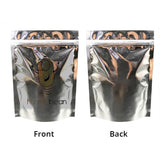 Custom Printed: New Design Glossy Metallic Mylar Plastic Silver Zip Lock Bag Recyclable Stand Up Waterproof Food Storage Pouch