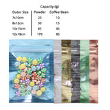 Multi-Size Glossy Stripe Pattern Colorful Zip Lock Bag Reclosable Heat Sealing Foil Mylar Flat Pouch