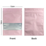 Custom Printed: Reusable Multi-Color Matte Aluminium Mylar Flat Zip Lock Bag Maple Leaf Design Clear Window Flat Pouch