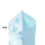 Custom Glossy Flat Bottom Plastic Mylar Packaging Bag Mylar Eco Heat Seal Storage Zipper Bag With Print And Tear Notch