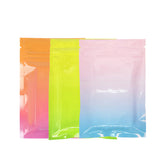 Multi-Size Gradient Color Cosmetic Jewelry Zip Lock Bag Heat Seal Foil Mylar Zipper Plastic Storage Pouch