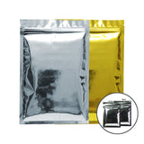 Brand New Glossy Zip Lock Plastic Pouch Metallic Mylar Flat Pouches High Grade Food Package Bag With Tear Notch