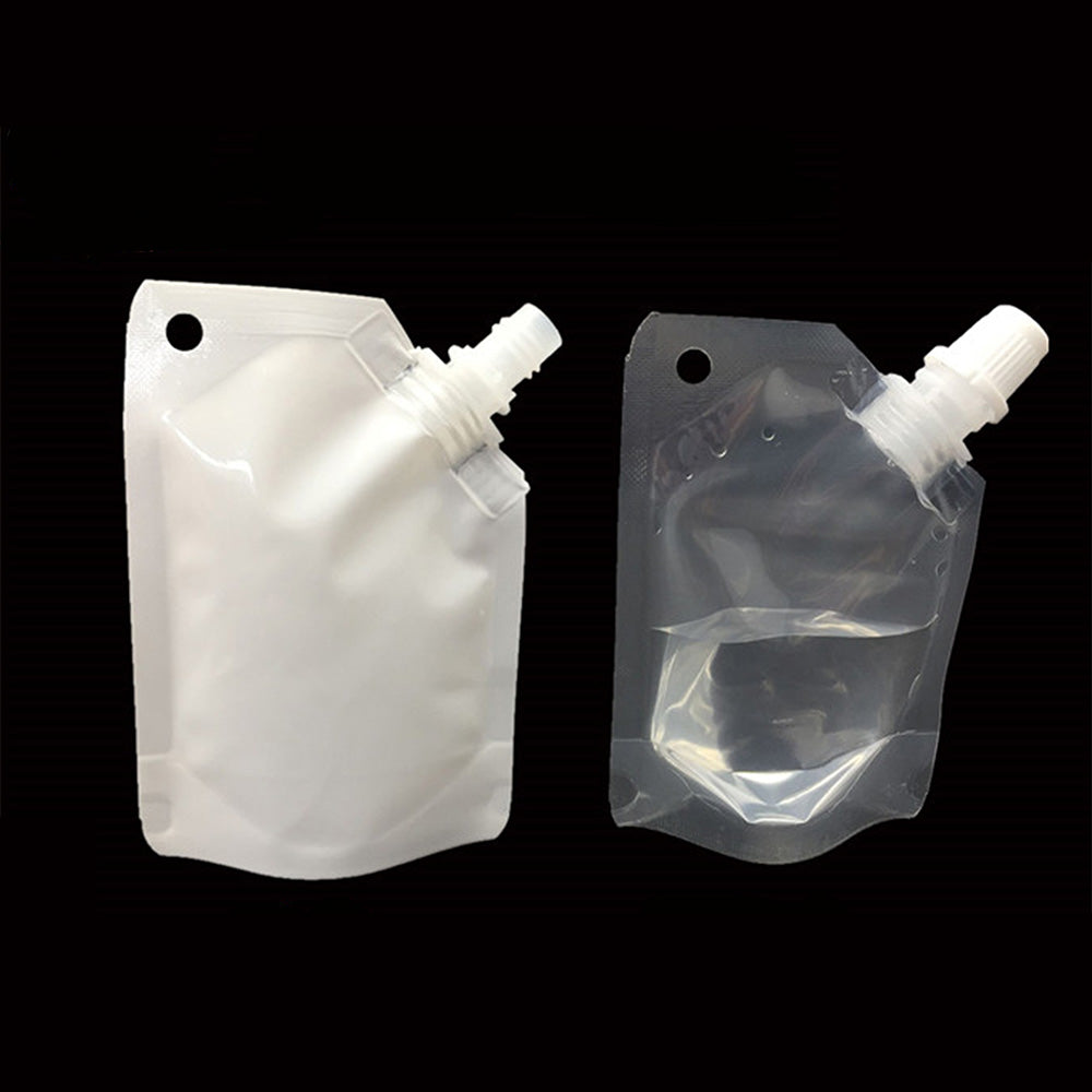 50pcs White Zipper Bag Self-Seal Plastic Retail Packaging Clear