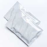 Nwe Design Glossy Gradual Grey/Color Heat Seal Bag Metallic Foil Mylar Flat Bottom Storage Packaging Zipper Bag With Tear Notch