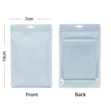 Multisizes Glossy Clear Front Flat Zip Lock Bag Reusable Comestic Jewelry Storage Plastic Packaging Pouch With Butterfly Hole