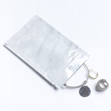 Nwe Design Glossy Gradual Grey/Color Heat Seal Bag Metallic Foil Mylar Flat Bottom Storage Packaging Zipper Bag With Tear Notch